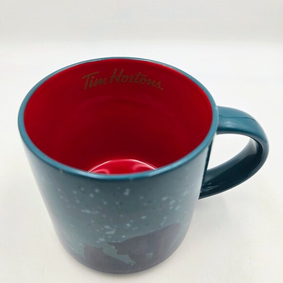 Tim Hortons Collectible Coffee Tea Mug Cup Blue Bear 2017 Read - Picture 10 of 11